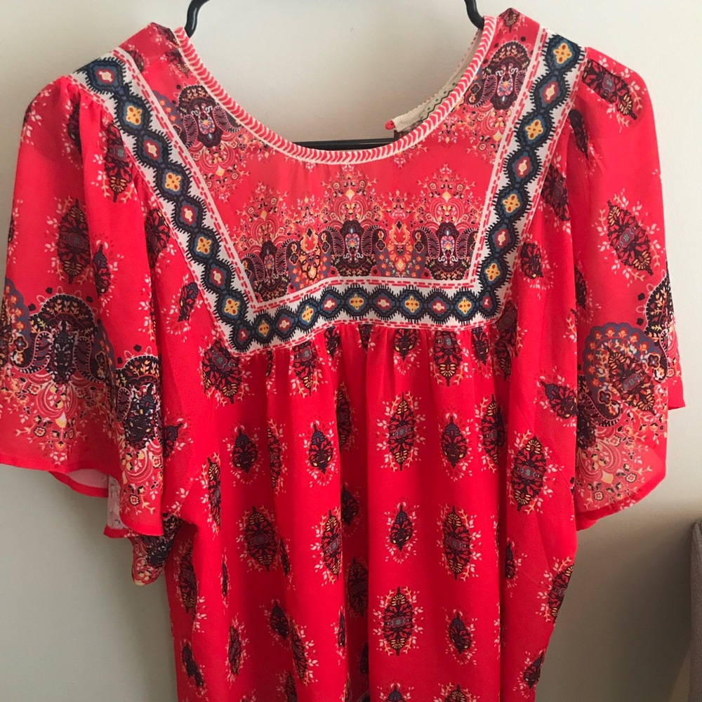 Vici Aztec Patterned Blouse - image 1